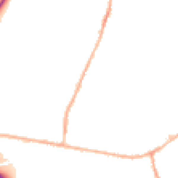 Night-time road noise heatmap for LS28 5AY