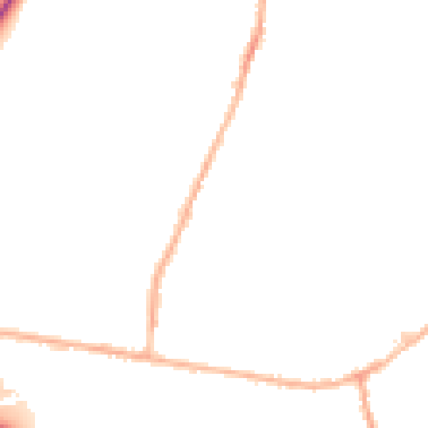Night-time road noise heatmap for LS28 5BL