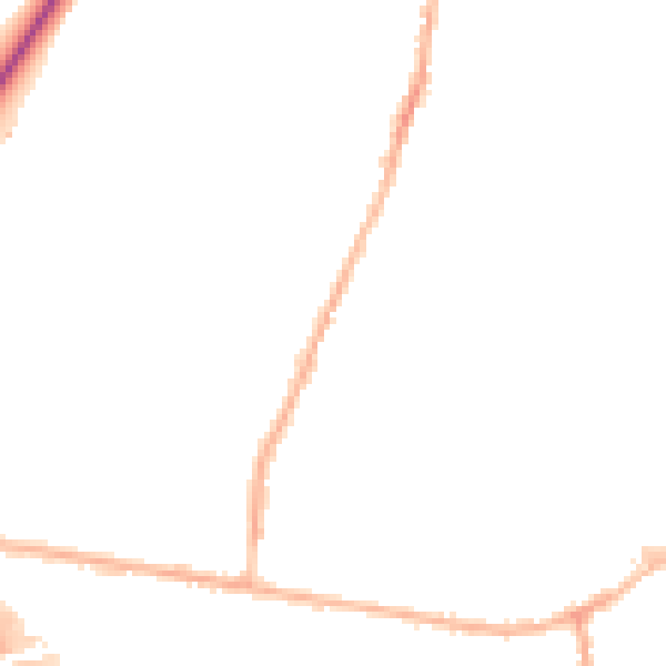 Night-time road noise heatmap for LS28 5BN