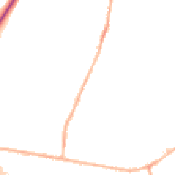 Night-time road noise heatmap for LS28 5BP