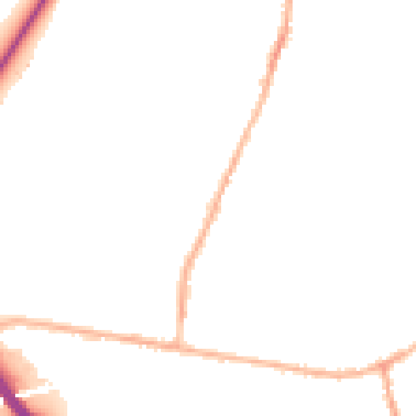 Night-time road noise heatmap for LS28 5BR