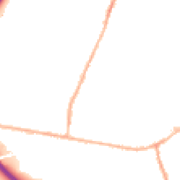Night-time road noise heatmap for LS28 5BT