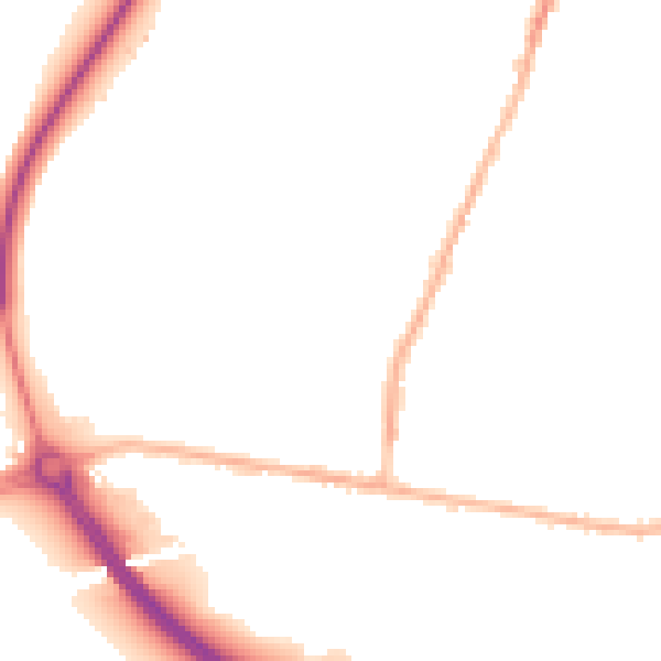 Night-time road noise heatmap for LS28 5BY