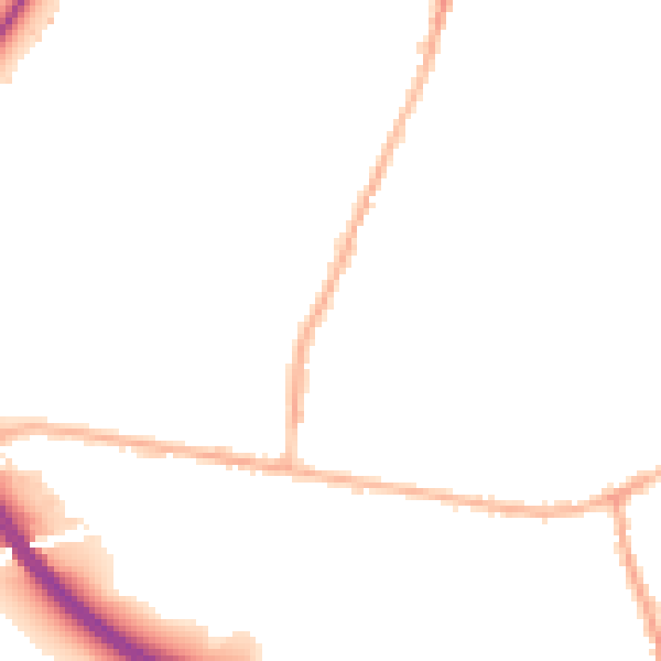 Night-time road noise heatmap for LS28 5DA
