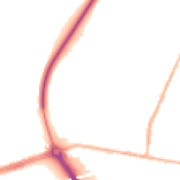 Night-time road noise heatmap for LS28 5ED