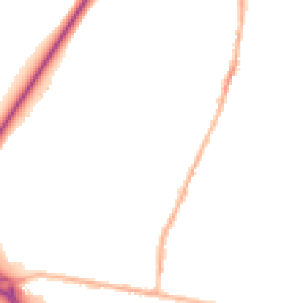 Night-time road noise heatmap for LS28 5EJ