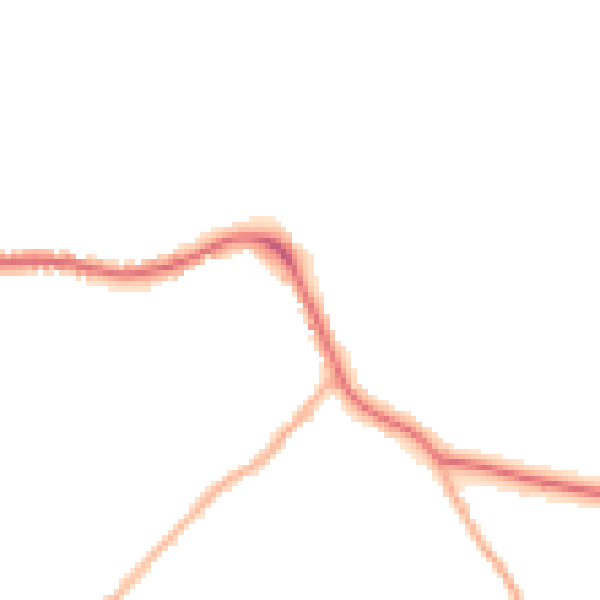 Night-time road noise heatmap for LS28 5NF