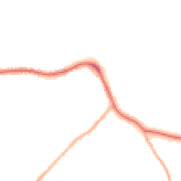 Night-time road noise heatmap for LS28 5NQ