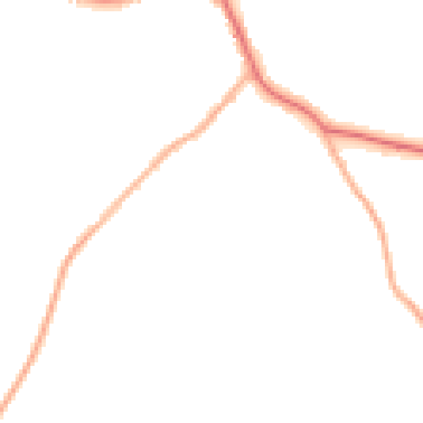 Night-time road noise heatmap for LS28 5NT
