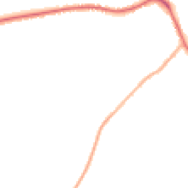 Night-time road noise heatmap for LS28 5PA