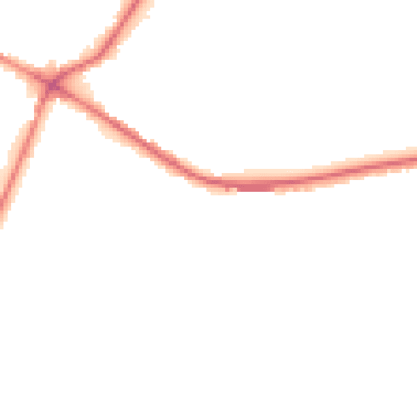 Night-time road noise heatmap for LS28 5RX