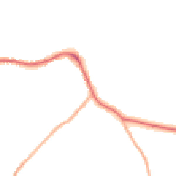 Night-time road noise heatmap for LS28 5TN