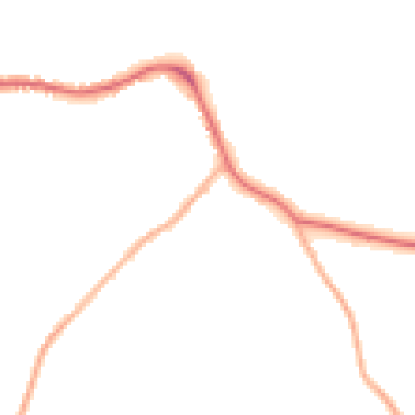 Night-time road noise heatmap for LS28 5UL