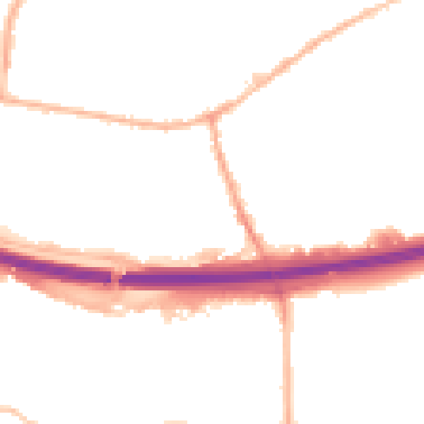 Night-time road noise heatmap for LS28 6AF