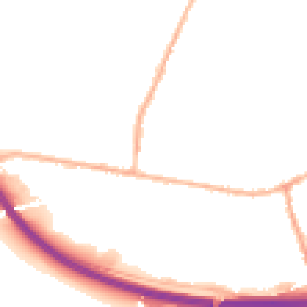 Night-time road noise heatmap for LS28 6BL