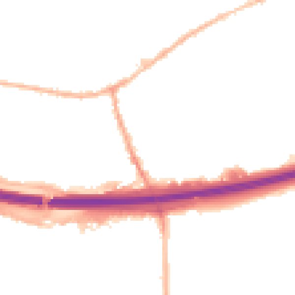 Night-time road noise heatmap for LS28 6BT