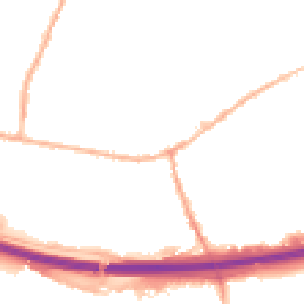 Night-time road noise heatmap for LS28 6DD