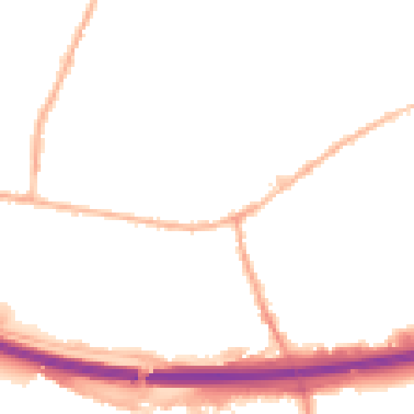 Night-time road noise heatmap for LS28 6DQ