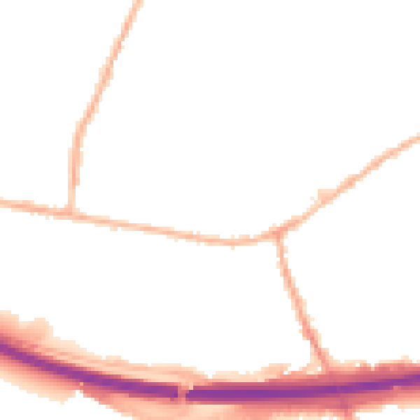 Night-time road noise heatmap for LS28 6DY