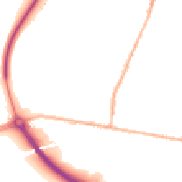 Night-time road noise heatmap for LS28 6EN