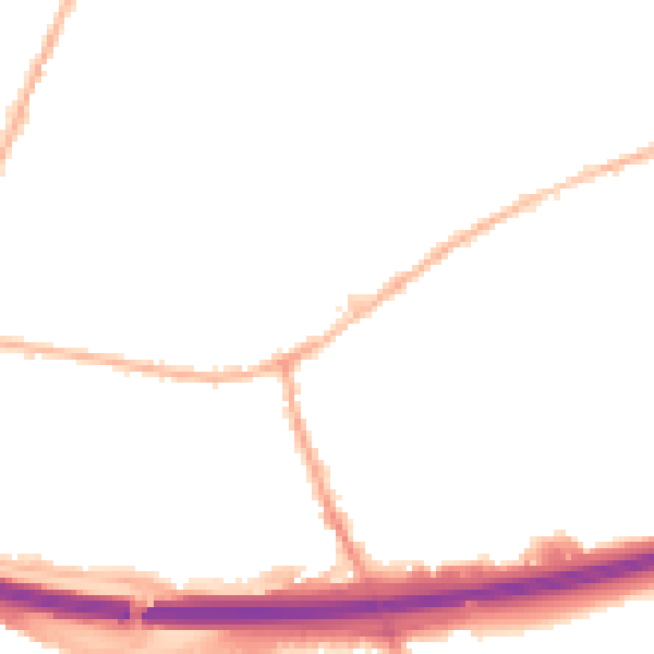 Night-time road noise heatmap for LS28 6ER