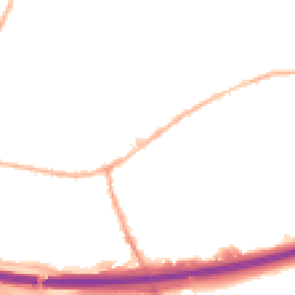Night-time road noise heatmap for LS28 6ES