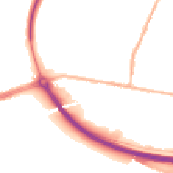 Night-time road noise heatmap for LS28 6PU