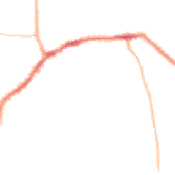 Night-time road noise heatmap for LS28 7BT