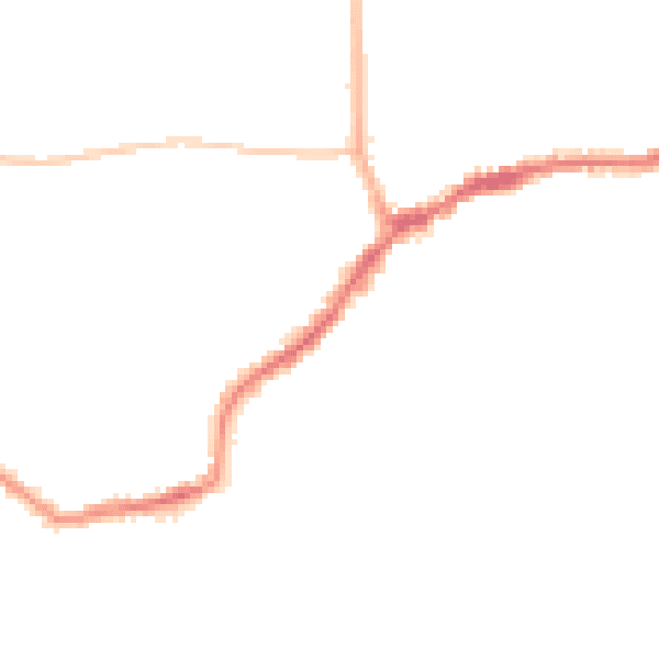 Night-time road noise heatmap for LS28 7RF