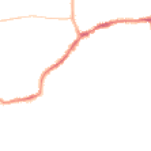 Night-time road noise heatmap for LS28 7UB