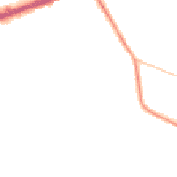 Night-time road noise heatmap for LS28 8JZ