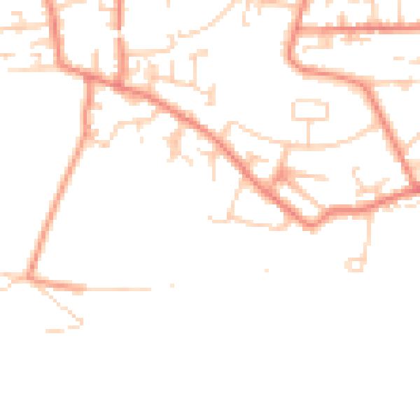 Daytime road noise heatmap for LS28 8LF