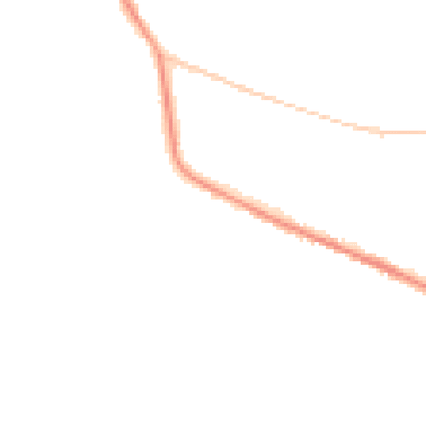 Night-time road noise heatmap for LS28 8LH