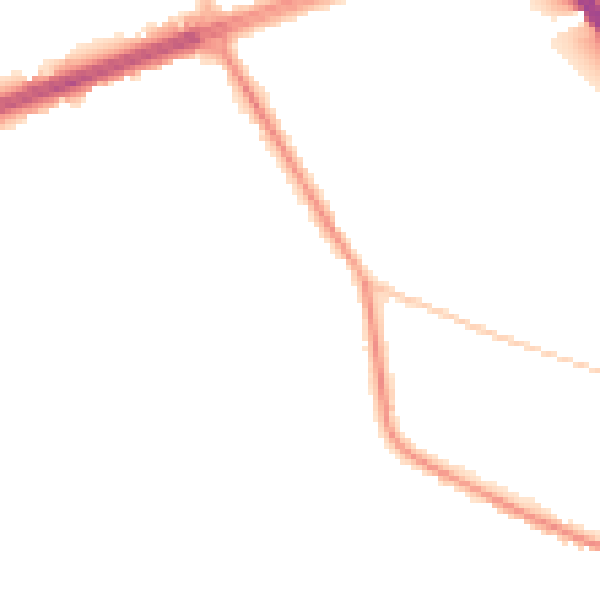 Night-time road noise heatmap for LS28 8RD