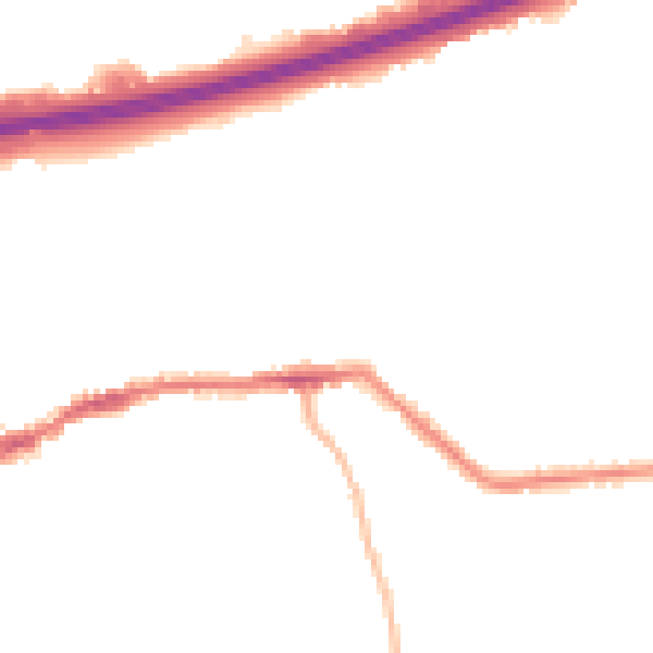 Night-time road noise heatmap for LS28 9FB