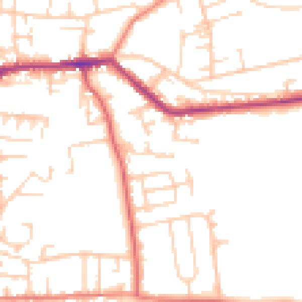 Daytime road noise heatmap for LS28 9GB