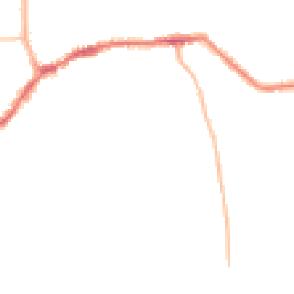 Night-time road noise heatmap for LS28 9NW