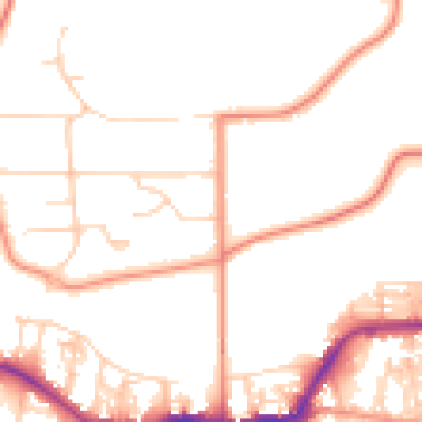 Daytime road noise heatmap for LS29 0AD