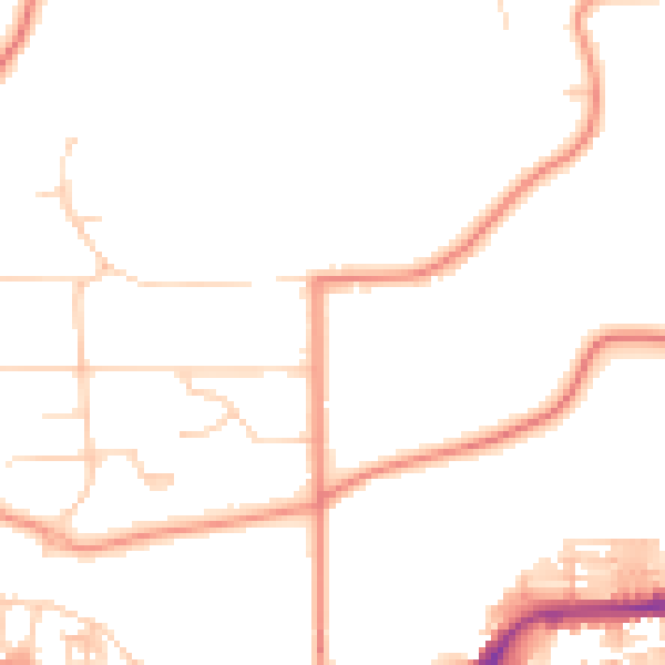 Daytime road noise heatmap for LS29 0AH