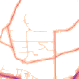 Daytime road noise heatmap for LS29 0AQ