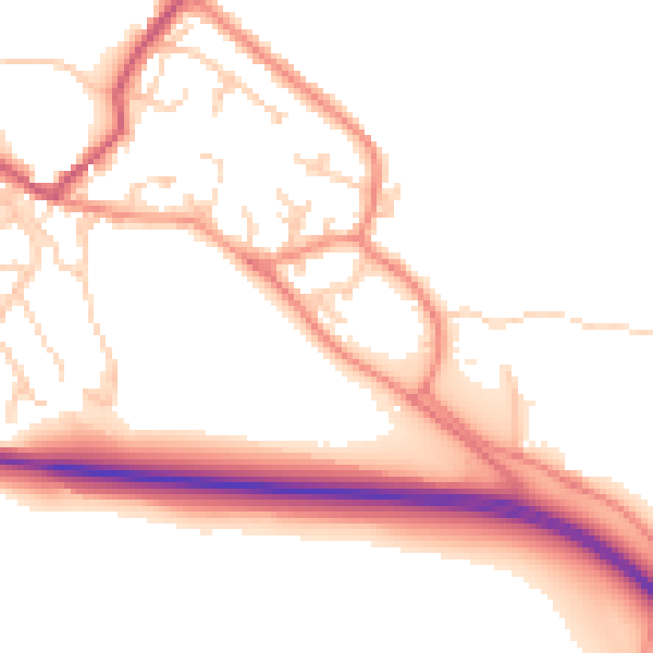 Daytime road noise heatmap for LS29 0LT