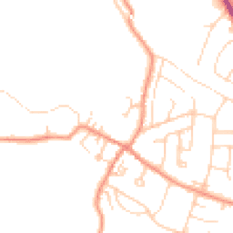Daytime road noise heatmap for LS29 6EQ