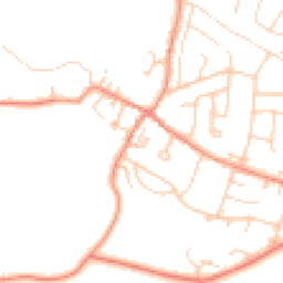 Daytime road noise heatmap for LS29 6HQ