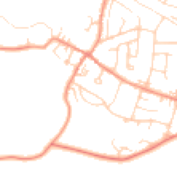 Daytime road noise heatmap for LS29 6NQ