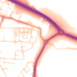 Daytime road noise heatmap for LS29 7DZ