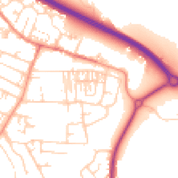 Daytime road noise heatmap for LS29 7EX
