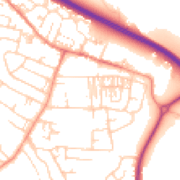 Daytime road noise heatmap for LS29 7HA