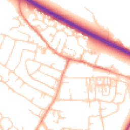 Daytime road noise heatmap for LS29 7JL