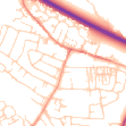 Daytime road noise heatmap for LS29 7NE