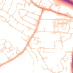 Daytime road noise heatmap for LS29 7NU